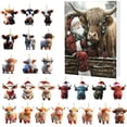 thumbnail image 1 of Calendario de Adviento de Navidad 2025 con Vacas. Adorno Colgante para El Calendario de Adviento de Los 24 Días de Navidad., 1 of 6