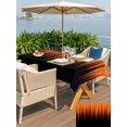 thumbnail image 5 of Outdoor Tablecloths with Umbrella Hole & Zipper, Burnt Orange Black Ombre Tablecloth Rectangle 60x84 Inch, Modern Abstract Striped Gradient Waterproof Table Cloth, Patio/Pool/Picnic Table Covers, 5 of 8