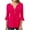 Hot Pink, variant on Quinlirra Womens Tops Clearance Women's Fashion Printed T-shirt 3/4 Sleeves Blouse V-Neck Casual Tops