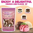 thumbnail image 2 of Freeze Dried Ice Cream YPF5&nbsp;Sandwich Bites, 2 Pack, Neapolitan, Crunchy & Sweet Snack, 2.5 oz, Dehydrated, Resealable Gift Bag, Strawberry, Vanilla, Chocolate, 2 of 8