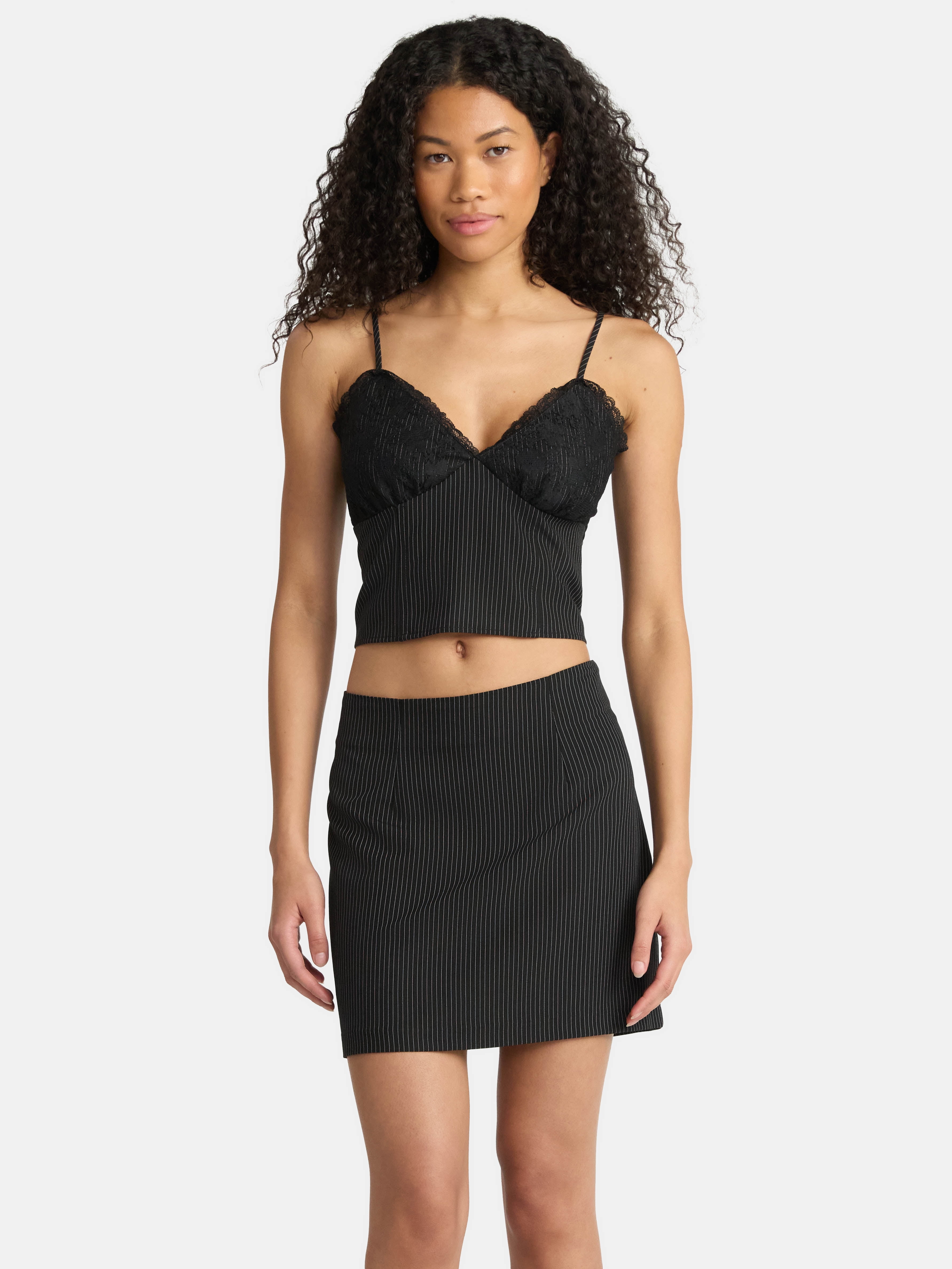 No Boundaries Lace Tube Top and Midi Skirt Set, Women's 2-Piece