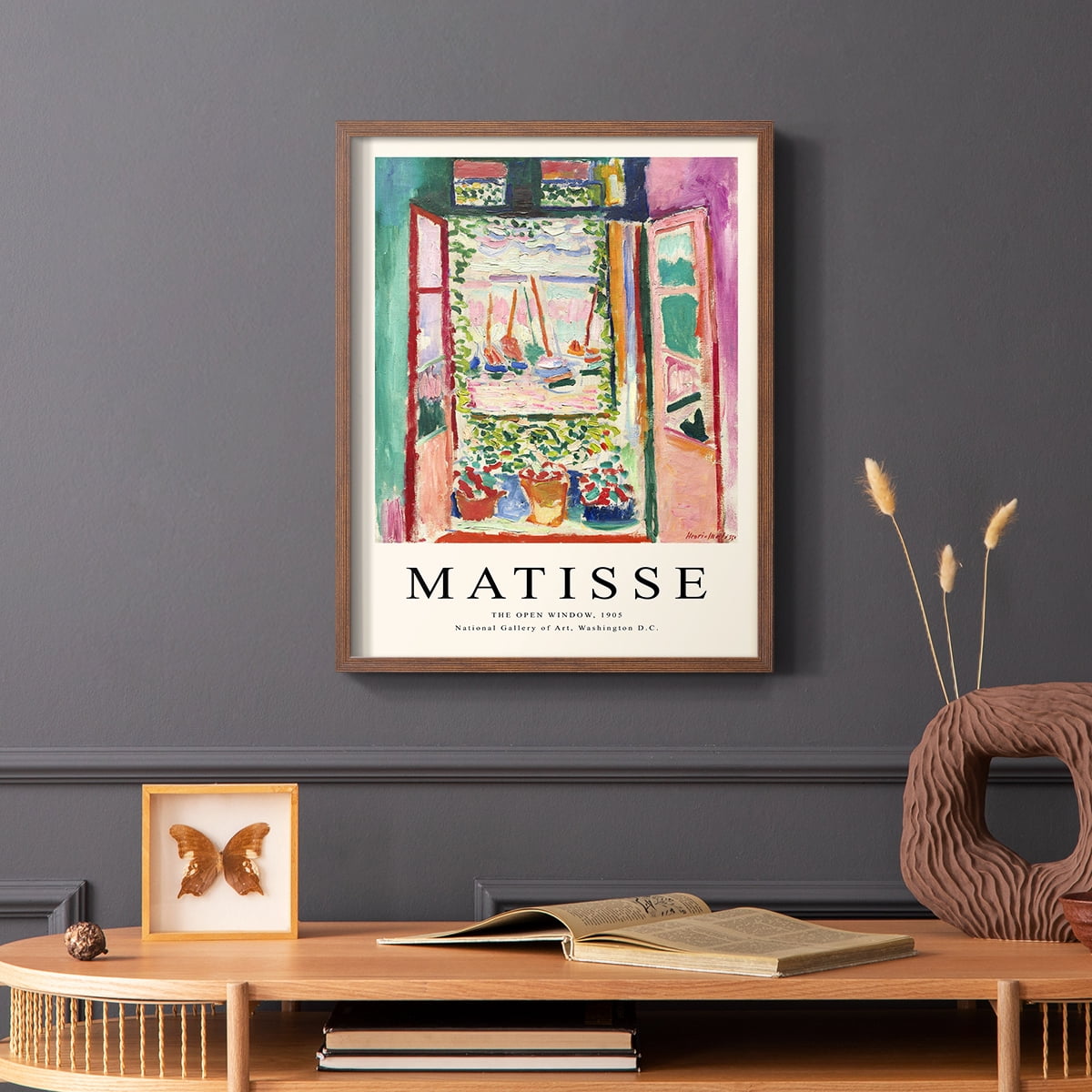 Matisse CXCVII Framed Print in Brown Solid Wood 8 x 10 Framed Print