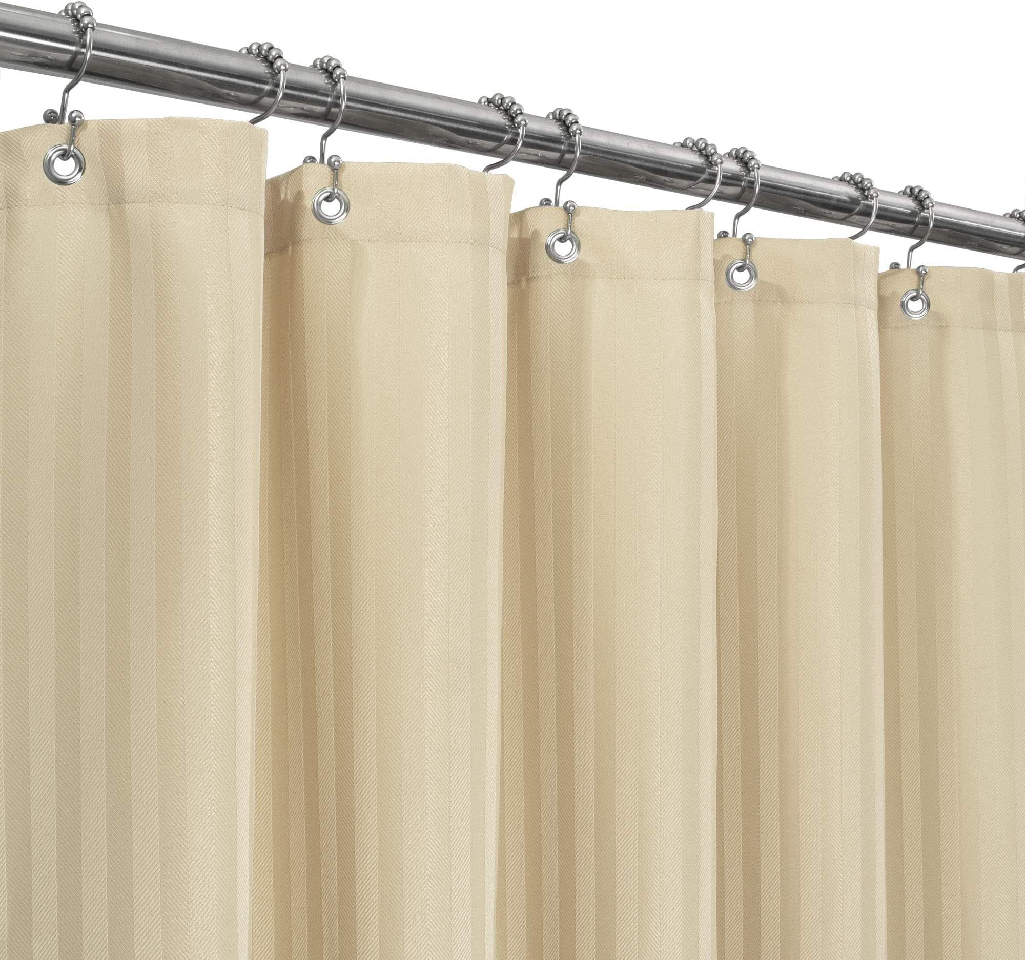 Barossa Design Herringbone Striped, Are Shower Curtains Standard Size
