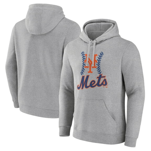 Men's Gray New York Mets Fastball Pullover Hoodie