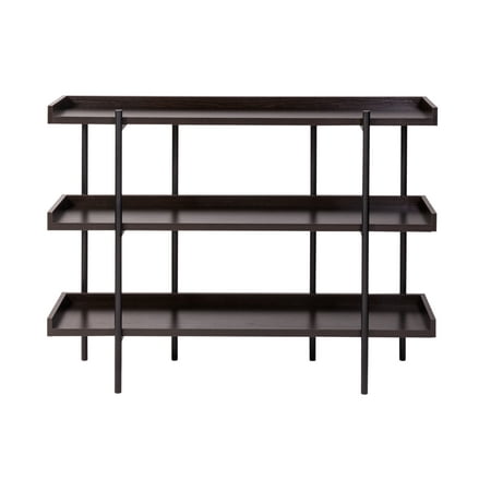 Modern Etagere - OneSpace Modern Etagere Wood and Steel 3 Shelf Display, Espresso