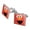 Silver, variant on Sesame Street Elmo Face Square Cufflink Set - Silver or Gold