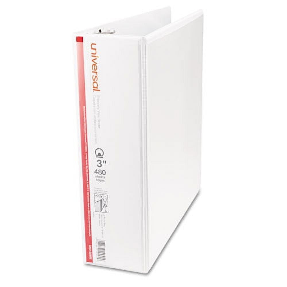 Economy Round Ring View Binder, 3 Rings, 3" Capacity, 11 X 8.5, White | Bundle of 5 Each