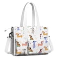 thumbnail image 2 of Teacher Tote Bag,Dachshund Sport Teacher Utility Tote Bag,Large Work Tote Bags for Women with Multiple Pockets,Top Zipper Closure,13.8x10.6x6.7 Inch, 2 of 5