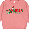 thumbnail image 3 of Inktastic Candy Cane Jesus Toddler Sweatshirt, 3 of 4