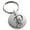 Silver, variant on Stainless Steel Letter P Initial Floral Monogram Engraved Small Medallion Circle Charm Keychain Keyring
