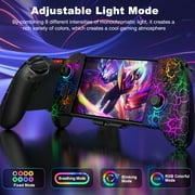 Beboncool Switch Controller Grip, Ergonomic Handheld Controller with Hall Effect Joysticks, RGB Lighting & Programmable Buttons, Compatible with Nintendo Switch/Switch OLED