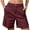Wine1, variant on Zedker Womens Cargo Hiking Shorts Elastic Waist Knee Length Summer Outdoor Waterproof with Pockets Brown Plus L