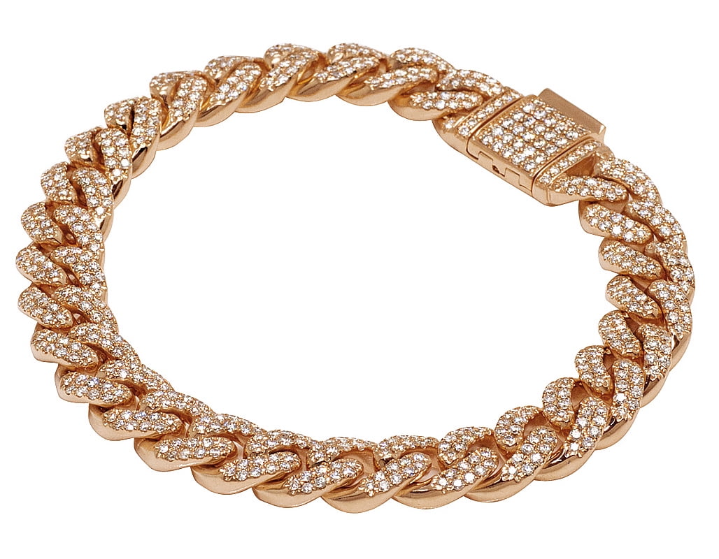Mens Real Diamond Rose Gold Miami Cuban 