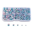 thumbnail image 1 of Perlas artificiales sin agujero para decoración del hogar, perlas de imitación sin agujero para Azul rosado, 1 of 9