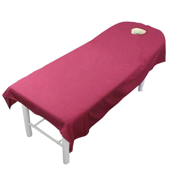 Drap de Table de Massage avec Trou de Visage Lavable Couverture de Table de Massage Réutilisable pour Salon de Beauté