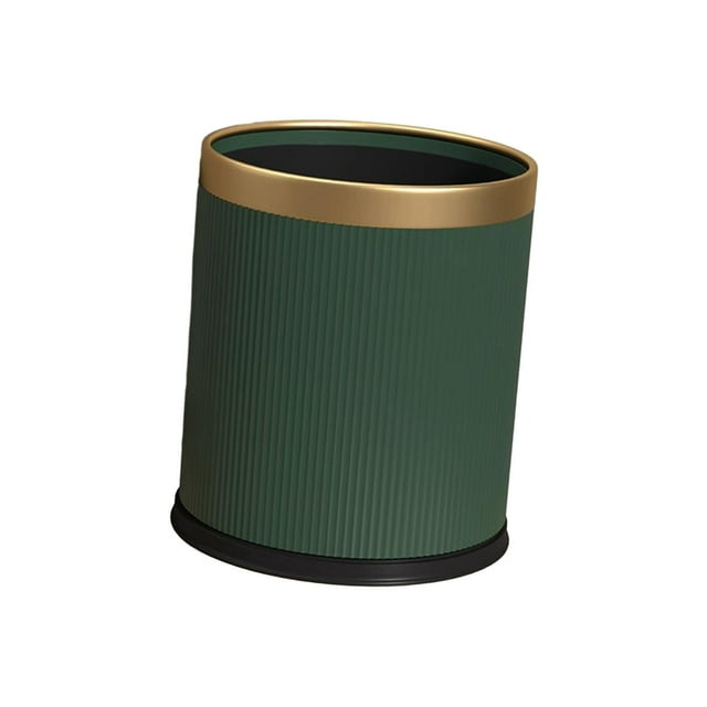 Open Top Trash Can Trash Bucket Garbage Can for Guestroom Restroom Bathroom Deep Green