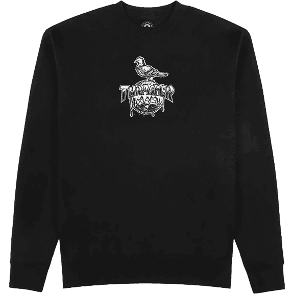 Thrasher Anti-Hero Cover the Earth Crew Sweatshirt Extra Large - Black