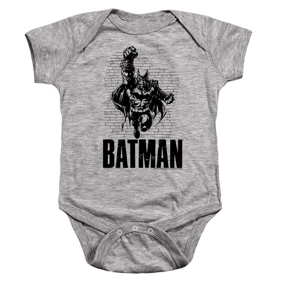 Batman Batman Attack 1 Unisex Infant Snap Suit for Baby (12 Months) Athletic Heather
