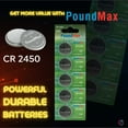 PoundMax CR 2450 Batteries 3v Lithium Button Cell Battery Combo Pack