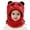 a-Red61, variant on VNKIDY Girls Boys Earflap Hats Kids 2-in-1 Hood With Attached Scarf Plush Warm Pullover Hat For Winter Outdoor Daily Wear Pink