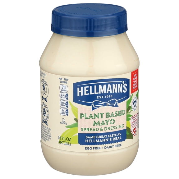 Hellmann's Plant Based Mayo, 30 Ounce -- 6 per case