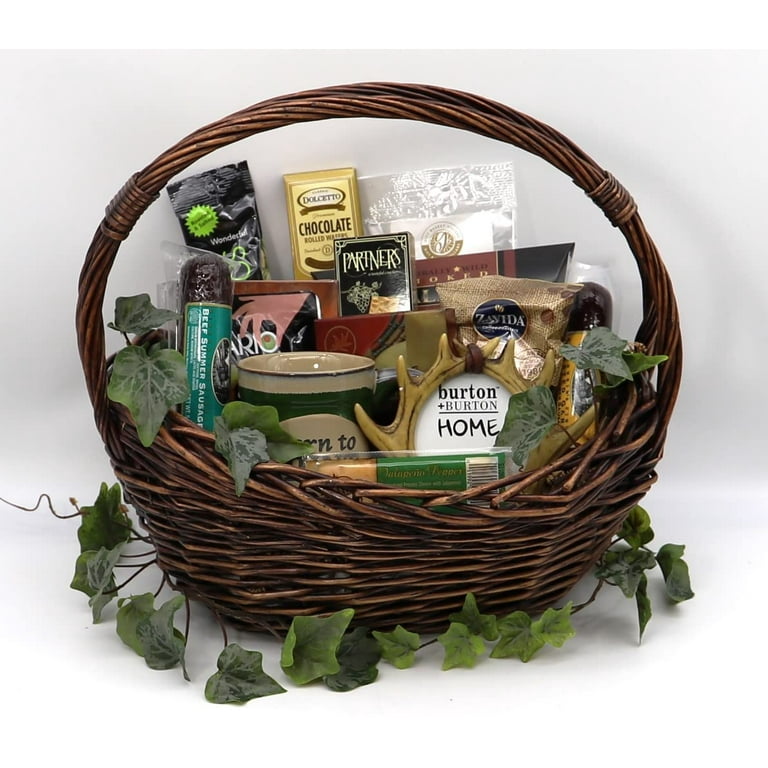Gift Basket Village Deluxe Hunting Gift Basket - A Large Hunting Gift Basket  For Your Favorite Outdoorsman - Send Your Outdoorsman Into The Woods With  Snacks For The Hunt, 12 Pound 