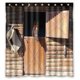 thumbnail image 1 of ABPHQTO Horse Window Barn Farm Turquía Cortina de ducha de poliéster impermeable y ganchos 160x180 cm, 1 of 1
