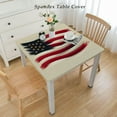 American Flag Fitted Tablecloths Square, Elastic Edge Home Decor