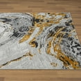 thumbnail image 7 of Luxe Weavers Modern Marble Swirl Gold 2x8 Runner Rug, Metallic Abstract Hallway Carpet, 7 of 7