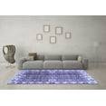 thumbnail image 3 of Ahgly Company Machine Washable Indoor Rectangle Abstract Blue Modern Area Rugs, 2' x 5', 3 of 4