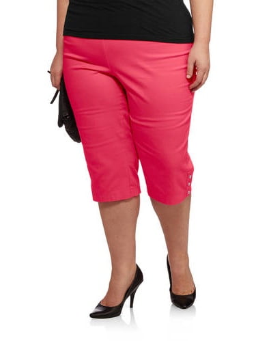 plus size pull on capris