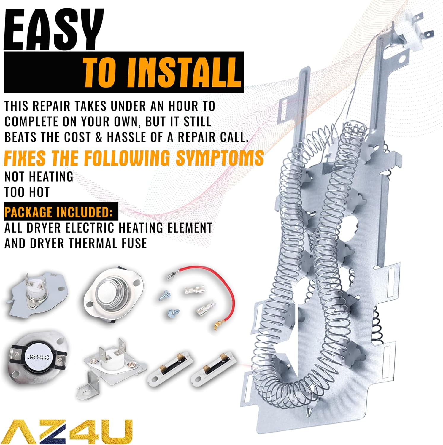 8544771 Dryer Heater Heating Element Replacement for Whirlpool Kenmore WP8544771 Maytag Etc