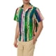thumbnail image 4 of CAMISA CHIC para Hombre de Rayas Verticales, con Botones, Cuello de Punta, de Manga Corta, Talla M, Verde, 4 of 6