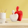 thumbnail image 4 of Parejas Esculturas Pareja Adorno Cariñoso Moderno Decorativo Creativo Pareja Estatuilla Amante Estatua para Mesa Gabinete Sala de estar , rojo y blanco BLESIY Pareja estatua, 4 of 6