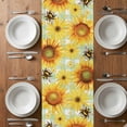 thumbnail image 4 of Table Runner 72 Inches Long for Kitchen Dining, Sunflower Dresser Scarf Farmhouse, Dining Table Decorations for Wedding/Parties, Yellow Flowers Elegant Pastoral Botanical 18 x 72 In, 4 of 8