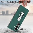 thumbnail image 5 of ELEHOLD Case for Samsung Galaxy Z Fold 7, 360° Ring Stand Shockproof Rigid Plastic Phone Case with Screen Protector,Darkgreen, 5 of 11