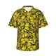 thumbnail image 1 of Balery Yellow Butterflies Camisas hawaianas de manga corta para hombre, camisas playeras de corte holgado, camisas de vacaciones con botones,XX-Large, 1 of 7