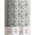 thumbnail image 5 of Black Botanical Sheer Curtains 45 Inch Length 2 Panels Set, Watercolor Rustic Tree Abstract Voile Window Treatment Rod Pocket Small Kitchen Curtains Drapes for Bedroom 52"x45"x2, 5 of 7