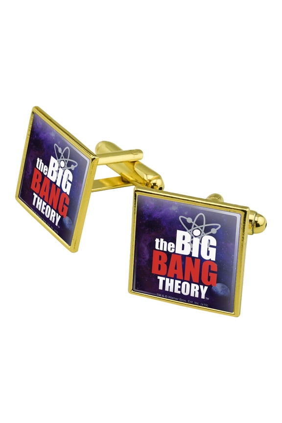 The Big Bang Theory Logo Square Cufflink Set - Silver or Gold