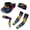 Rainbow Palm Ocean Beach, variant on Rainbow Paw Print Visor Sun Hat Sport Visors Adjustable Headband Cooling Arm Sleeves 5 Pack for Running Golf Tennis Cycling