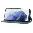 thumbnail image 3 of for Samsung Galaxy S21 Plus 5G Flip Case, Premium PU Leather Folio Flip with Design Card Slots Wrist Strap Shockproof Kickstand Magnetic Protective Girls Cover for Samsung S21 Plus, Darkgreen, 3 of 10
