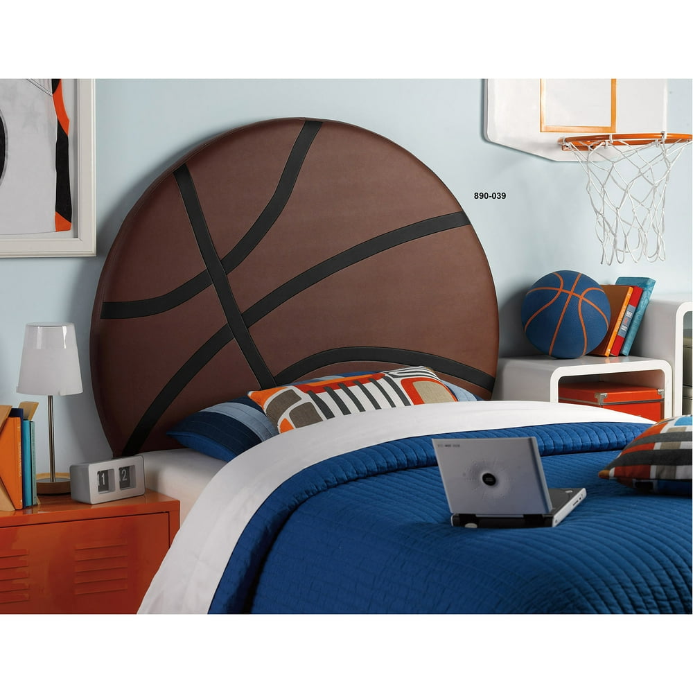 Upholstered Sports Theme Twin Headboard, Multiple Designs