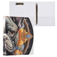 thumbnail image 3 of Dog Flowers Circle 3 Ring Binders 1.5 inch Hardcover File Folders with Interior Pockets A4 Size Organizer for School Office Hospital Set of 2, 3 of 8