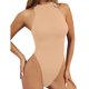 thumbnail image 2 of Body moldeador de cuello redondo sin mangas para mujer, ropa exterior, parte inferior, botonadura ajustada, mono moldeador de abdomen, pantalones moldeadores en forma de T para mujer, 2 of 5