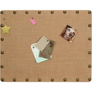 Linon Burlap Nailhead Corkboard, Multiple Sizes