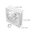 thumbnail image 2 of HONMEET Computer Cooling Fan: Mute Desktop Fan with Rgb Lighting for Work Environment 1 Pack, 2 of 8