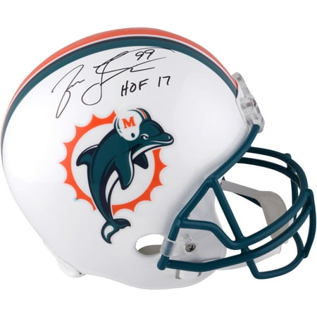 Jason Taylor Miami Dolphins Autographed Riddell Throwback 1997-2012 Replica Helmet with "HOF 2017" Inscription - Fanatics Authentic Certified