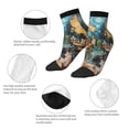 thumbnail image 5 of Naloa Whimsical Cats Night Cafe Ankle Socks for Women Non Slip Socks No Show Socks Classic Low Cut Casual Socks Casual Socks, 5 of 7