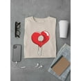 thumbnail image 3 of Hollow Heart T-Shirt Men -Engin Selcuk Designs, Male Large, 3 of 4
