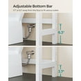 thumbnail image 4 of 3-Tier Over The Toilet Storage Bamboo Over Toilet Shelf Bathroom Storage Organizer with Adjustable Shelf, White, 4 of 9